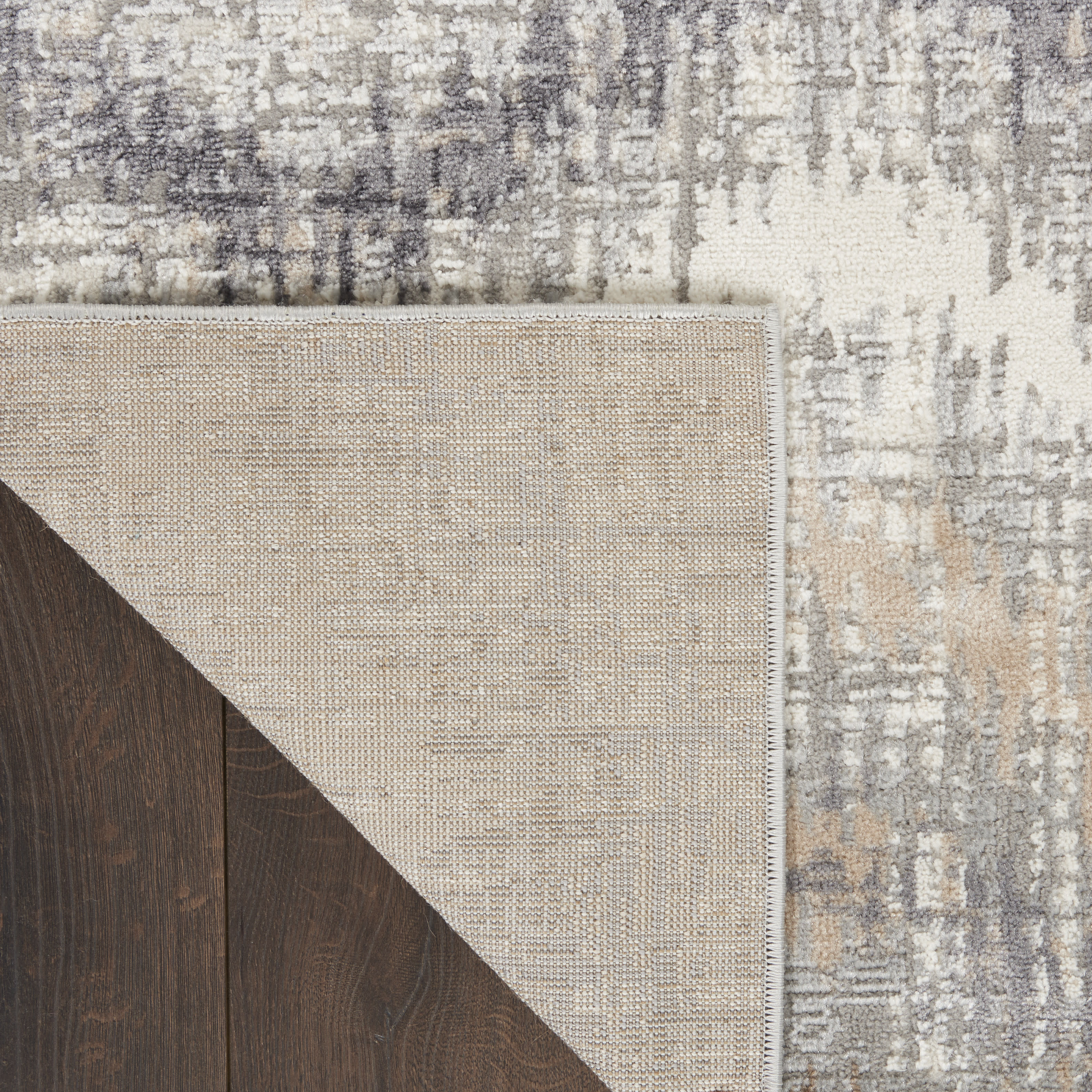 Nourison Elation 2'3" x 7'6" Grey Ivory Modern Indoor Rug