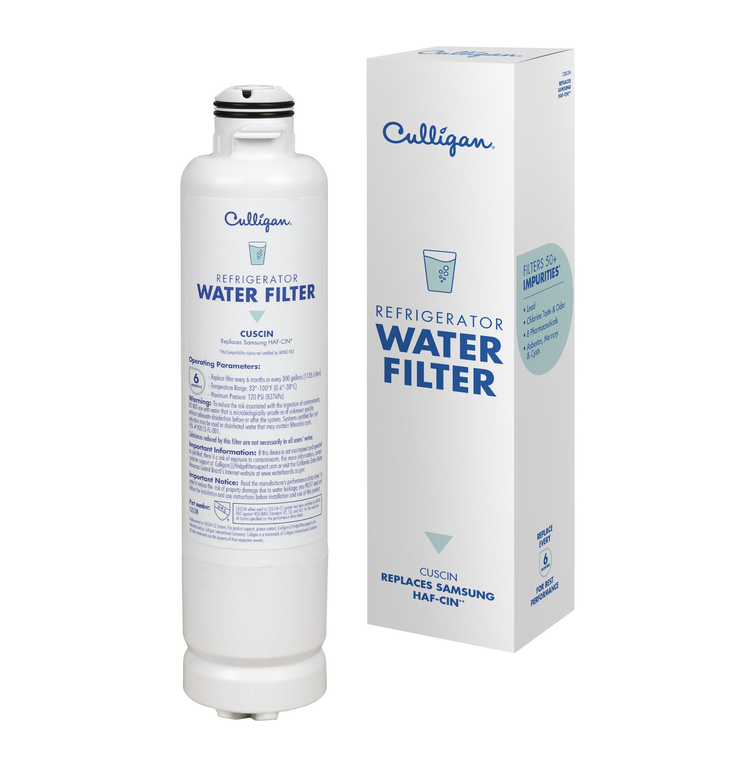 Culligan CUSCIN Replaces Samsung (HAF-CIN) Refrigerator Water Filter &mdash; Model #: CUSCIN