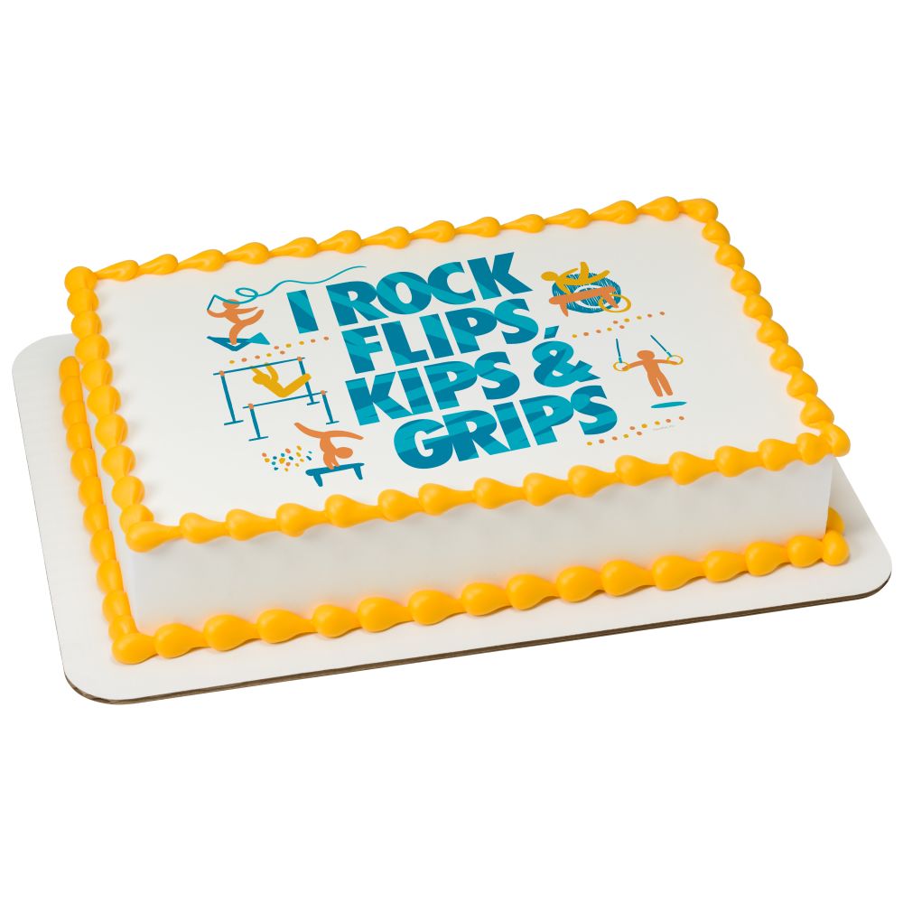 Image Cake I Rock Flips, Kips, and Grips