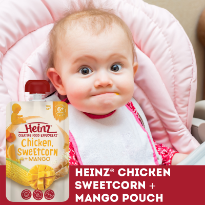  Heinz® Chicken, Sweetcorn & Mango Baby Food Pouch 6+ months 120g 