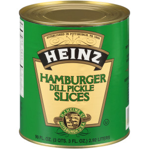 HEINZ Hamburger Cut Dill Pickles #10 Can, 6.9 Lb. (Pack of 6) image