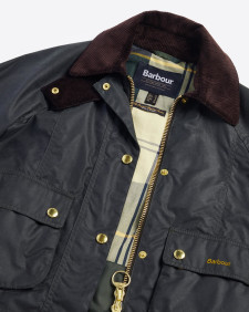 Cropped Beadnell Waxed Jacket Sage-Ancient