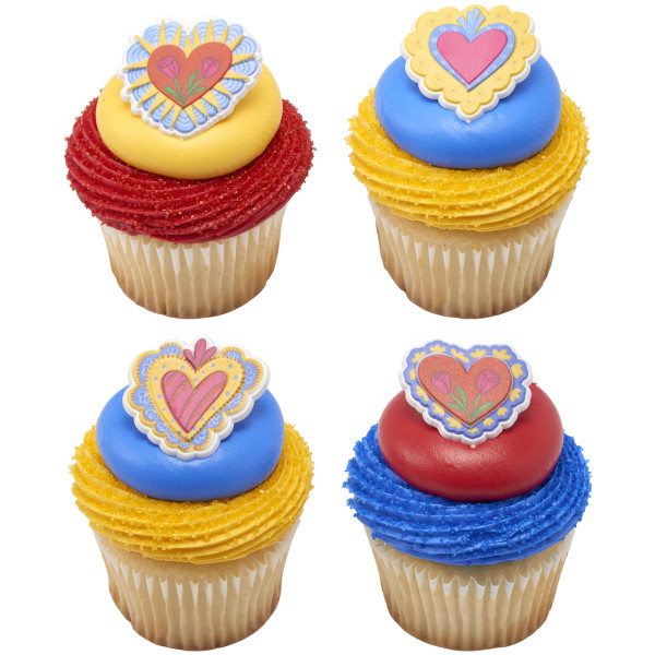 Milagros Hearts Cupcake Rings