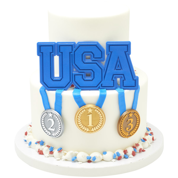 Gold, Silver, and Bronze Medal Foil Cupcake Rings