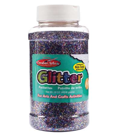 Creative Arts Glitter, 1 lb. Can, Multicolor