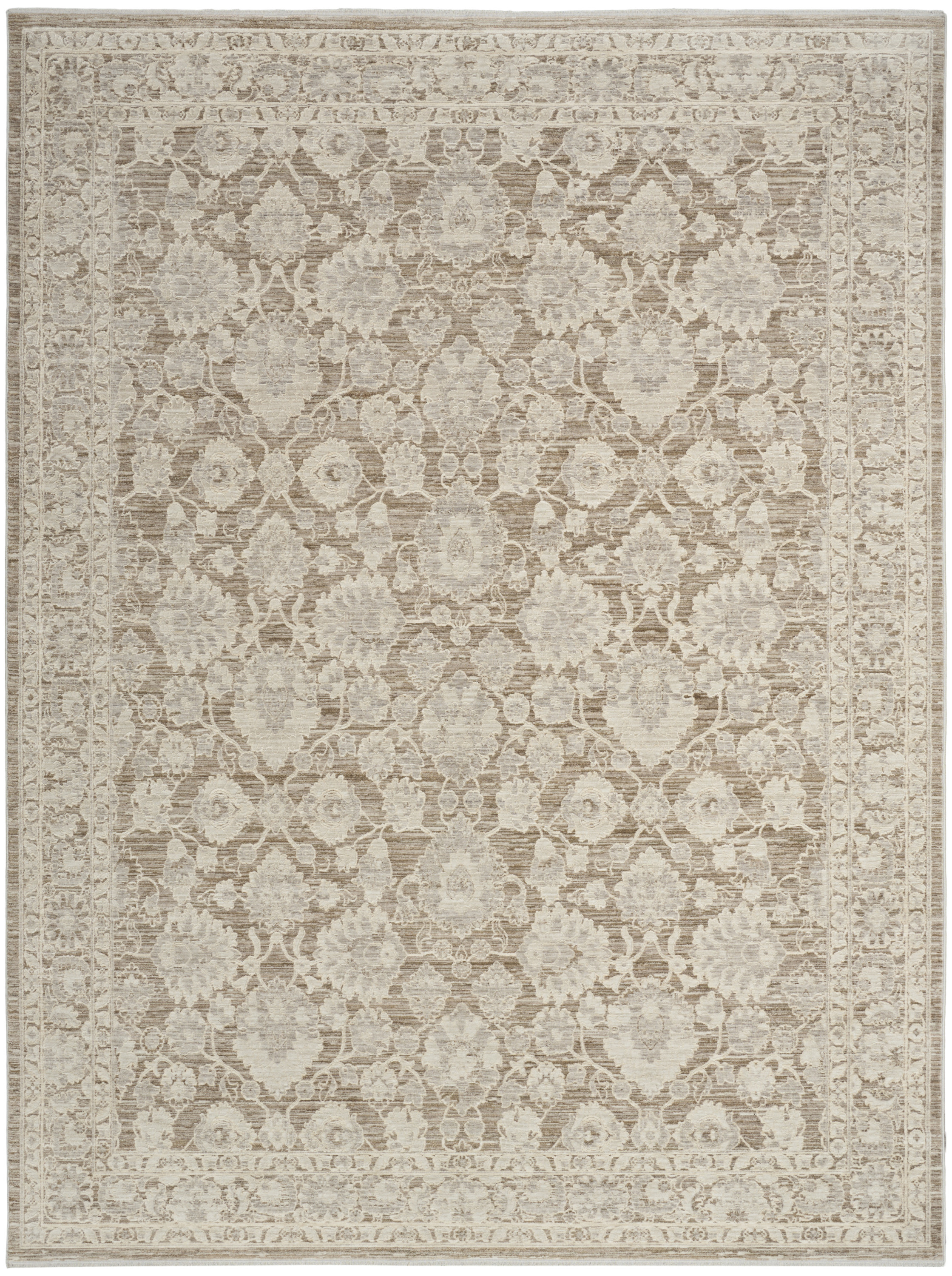 Nourison Shadows 6' x 9' Ivory Mocha Vintage Indoor Rug