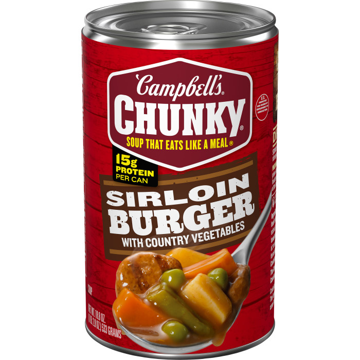 Sirloin Burger with Country Vegetables Soup