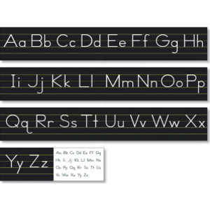 Black Traditional Manuscript Alphabet Line