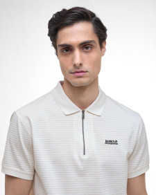 Alfred Jacquard Striped Polo Shirt 