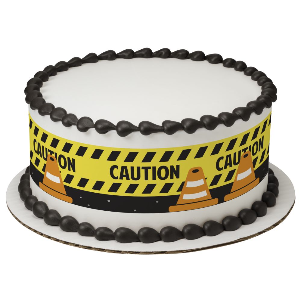 Image Cake Caution Tape with Cones
