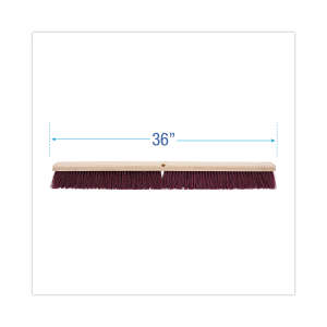 Boardwalk, 36in, Floor Brush Head, Polypropylene Bristles, Maroon