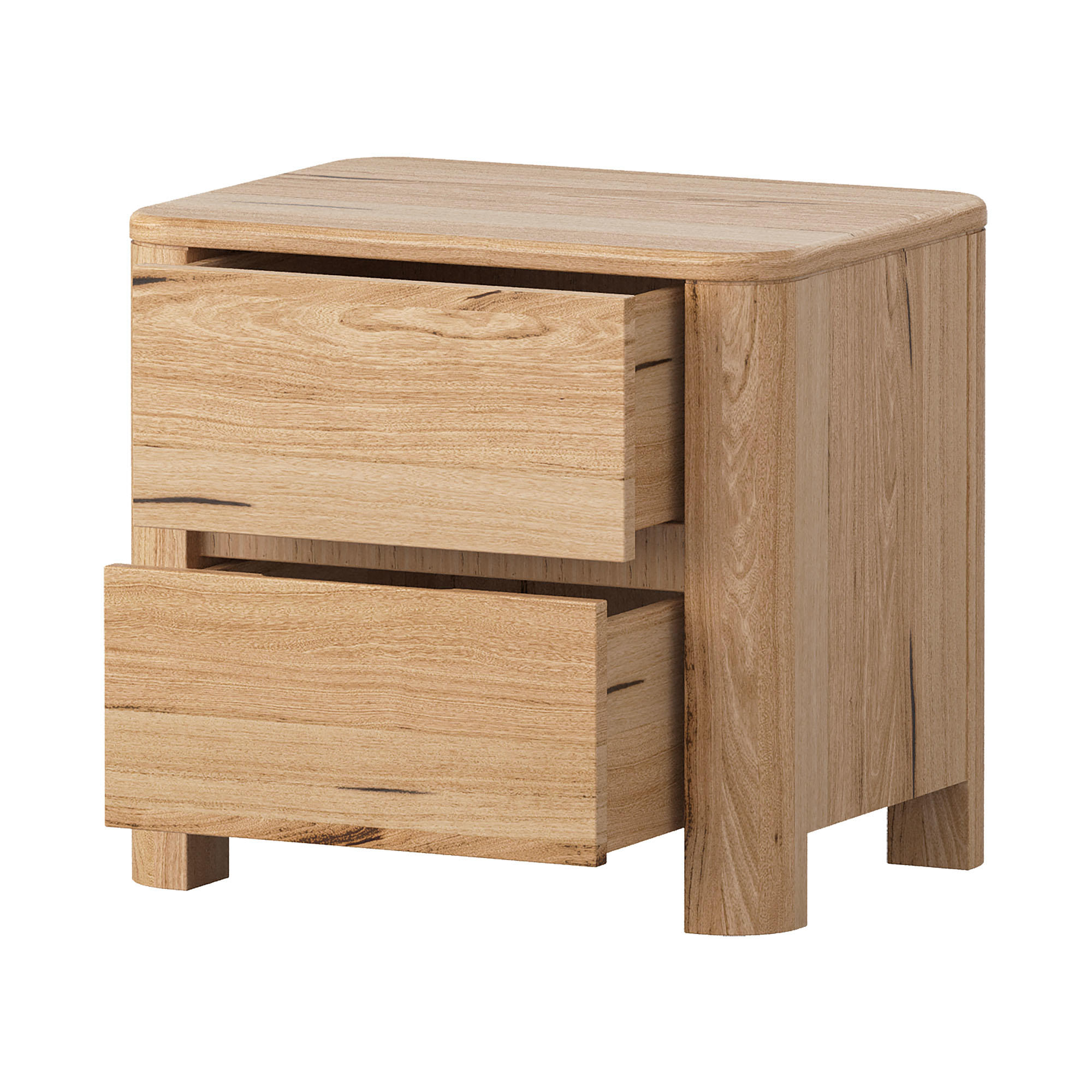Product image of the  Tate Bedside Table (2 Drawer), Natural from Forty Winks