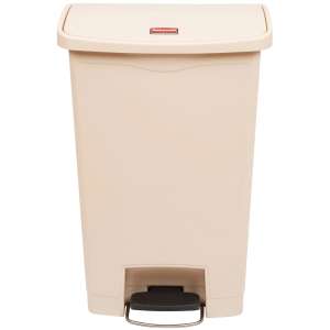 Rubbermaid Commercial, Streamline, Step-On, 13 gal, Resin, Beige, Rectangle, Receptacle