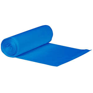 Inteplast,  HDPE Liner, 23 gal Capacity, 28 in Wide, 43 in High, 17 Microns Thick, Blue