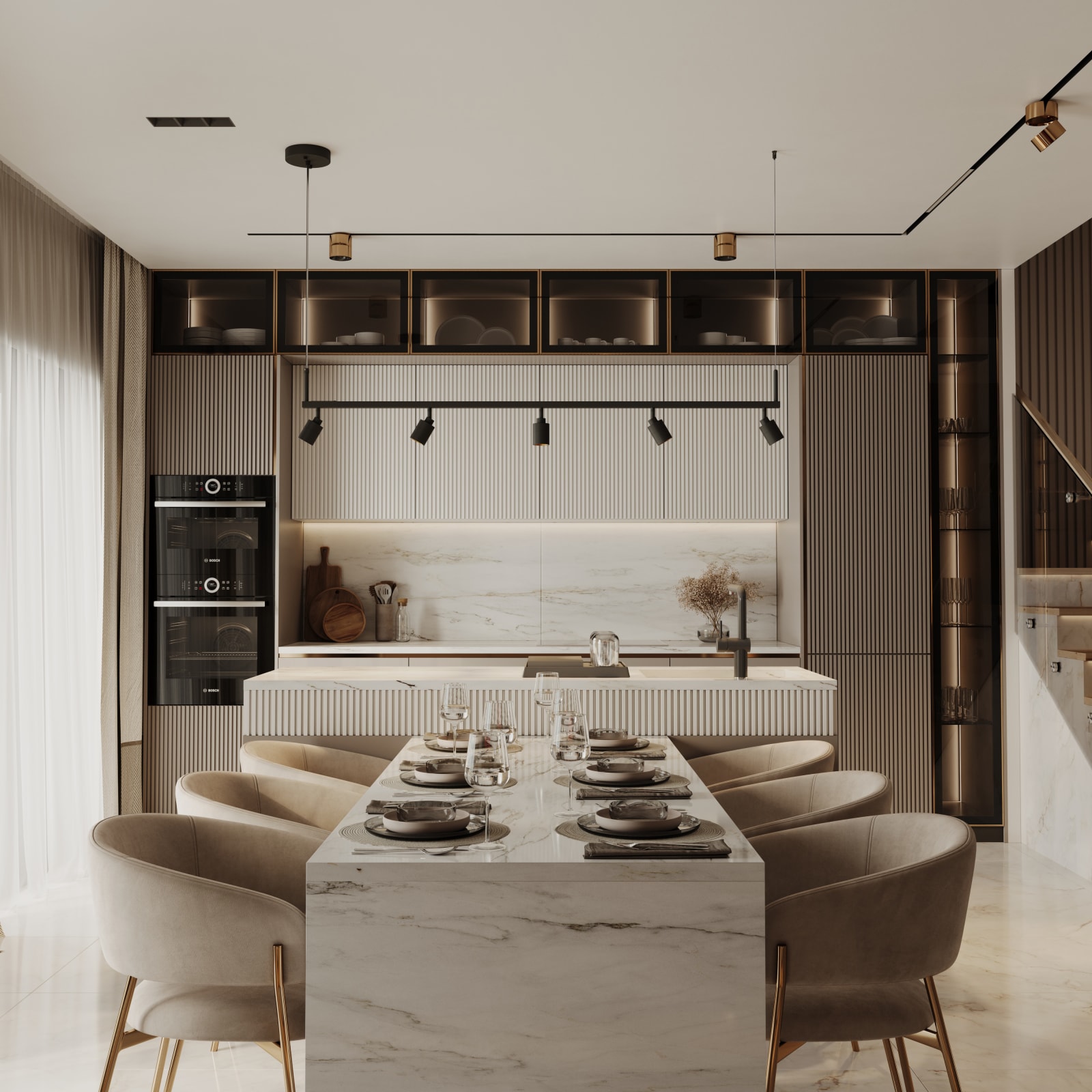 Shura 5 Head Track Pendant — installation 2
