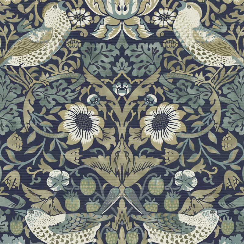Strawberry Thief Blackout Dusk Roller Blind