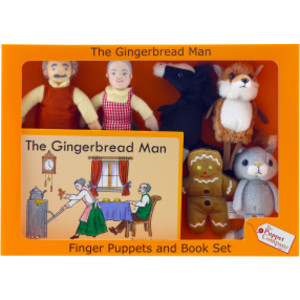 The Gingerbread Boy Finger Puppets and Book Set