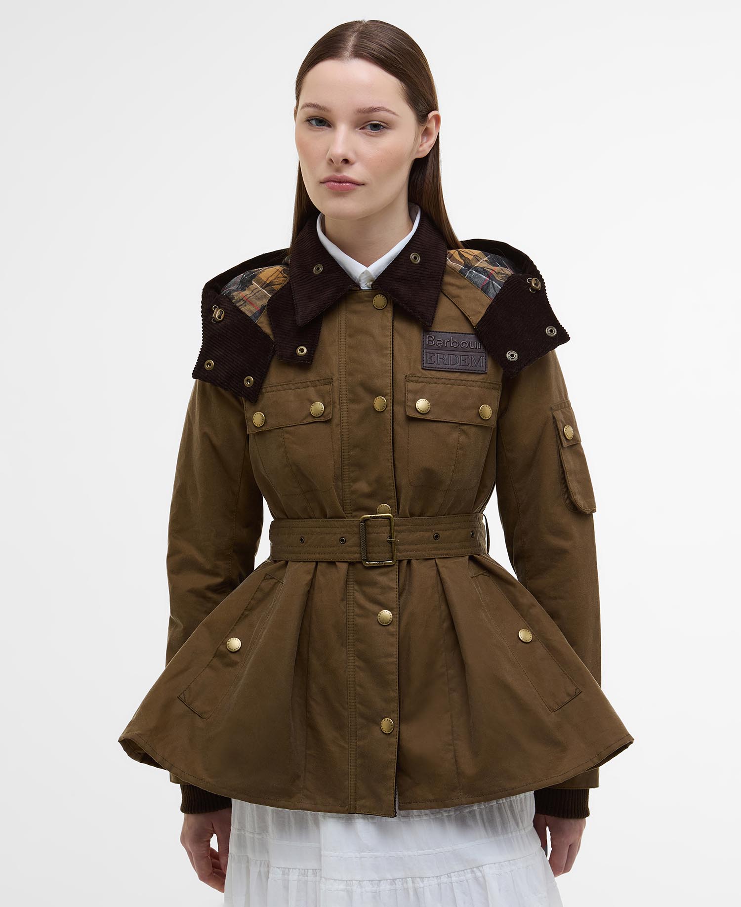 Barbour x ERDEM Datura Waxed Hood image number 3