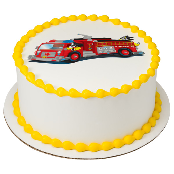 Firetruck PhotoCake® Edible Image®