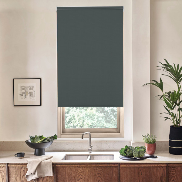 Baluga Blackout Charcoal Roller Blind