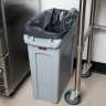 Rubbermaid Commercial, Vented Slim Jim®, 16gal, Resin, Gray, Rectangle, Receptacle