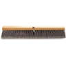 Carlisle, Flo-Pac, 24in, Flagged Bristle Hardwood Push Broom Head, Polypropylene Bristles, Gray