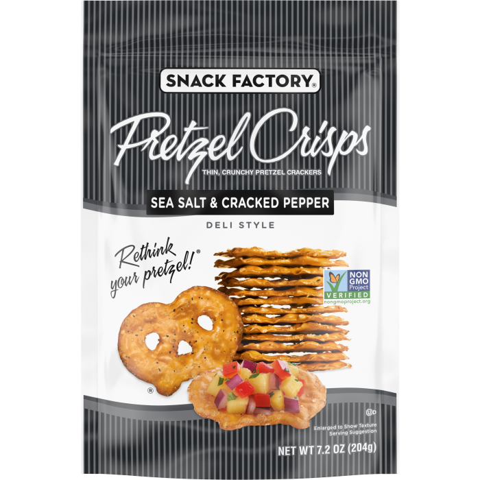 Sea Salt & Cracked Pepper Pretzel Crisps