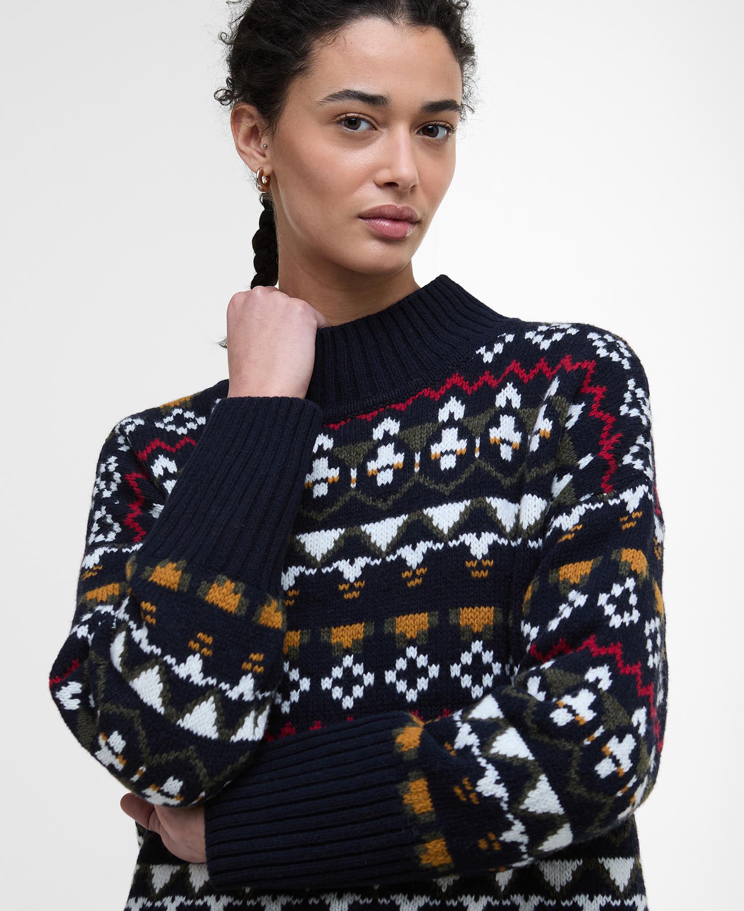 Larisa Fair Isle High-Neck Jumper image number 3