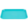 14" x 18" polypropylene fast-food tray in teal