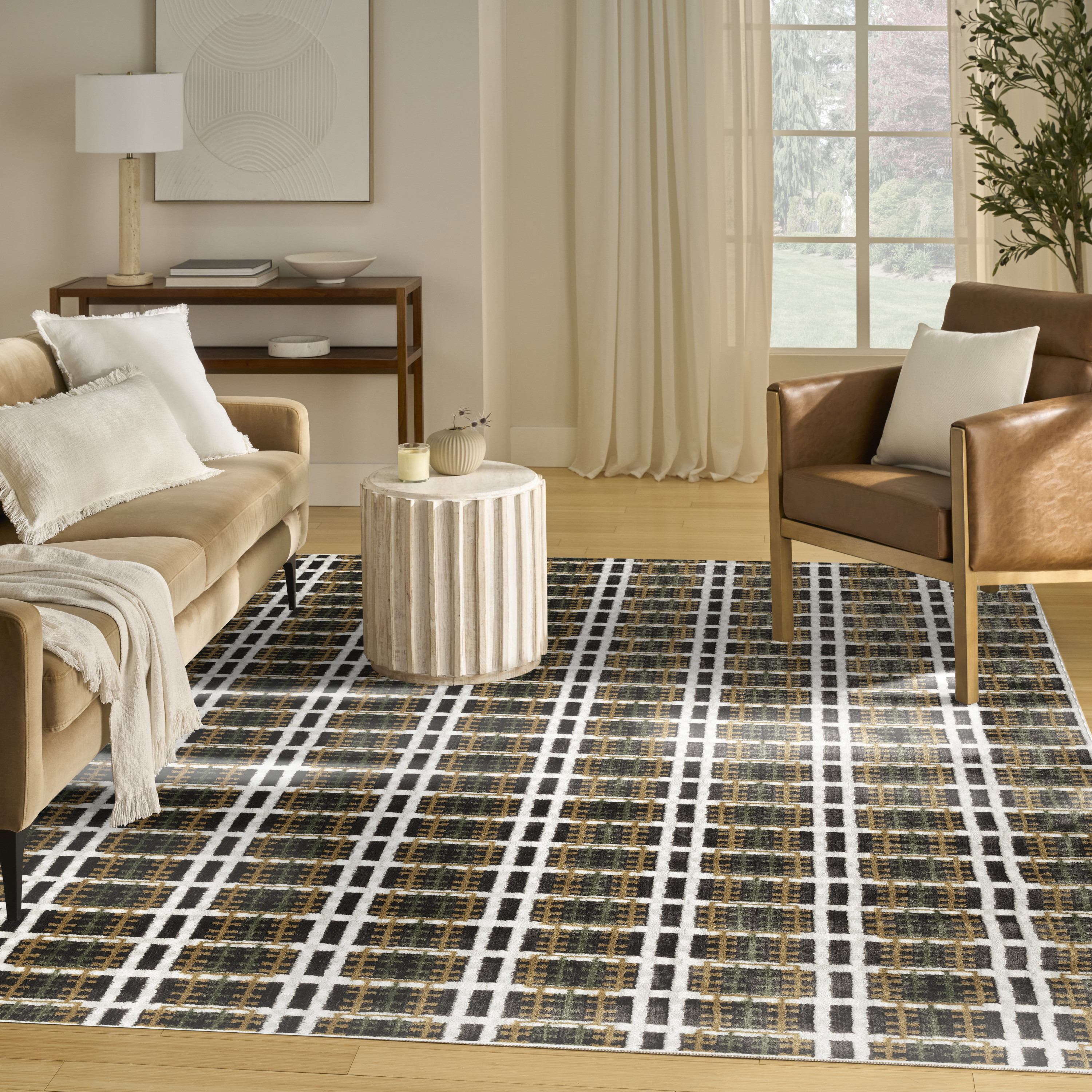 Nourison Nordic 8' x 10' Charcoal Multicolor Modern Indoor Rug
