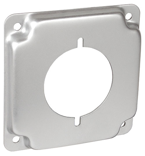 4” Square, 1/2 in. Raised 30-50 Amp Receptacle, 2.141 in. Diameter Industrial Surface Cover