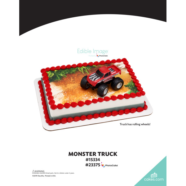 Monster Truck The Magic of Cakes® PhotoCake® Enhanced Background Page