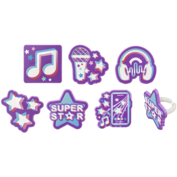 Super Star Assortment Cupcake Rings