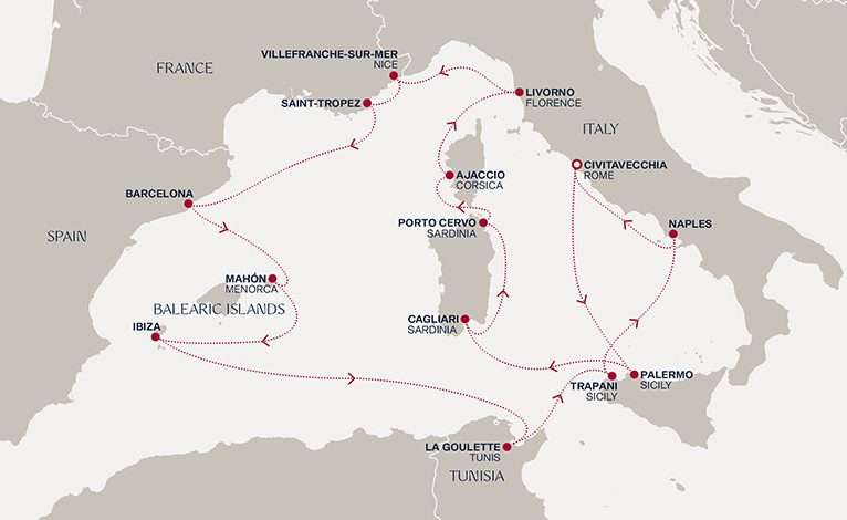 Itinerary map
