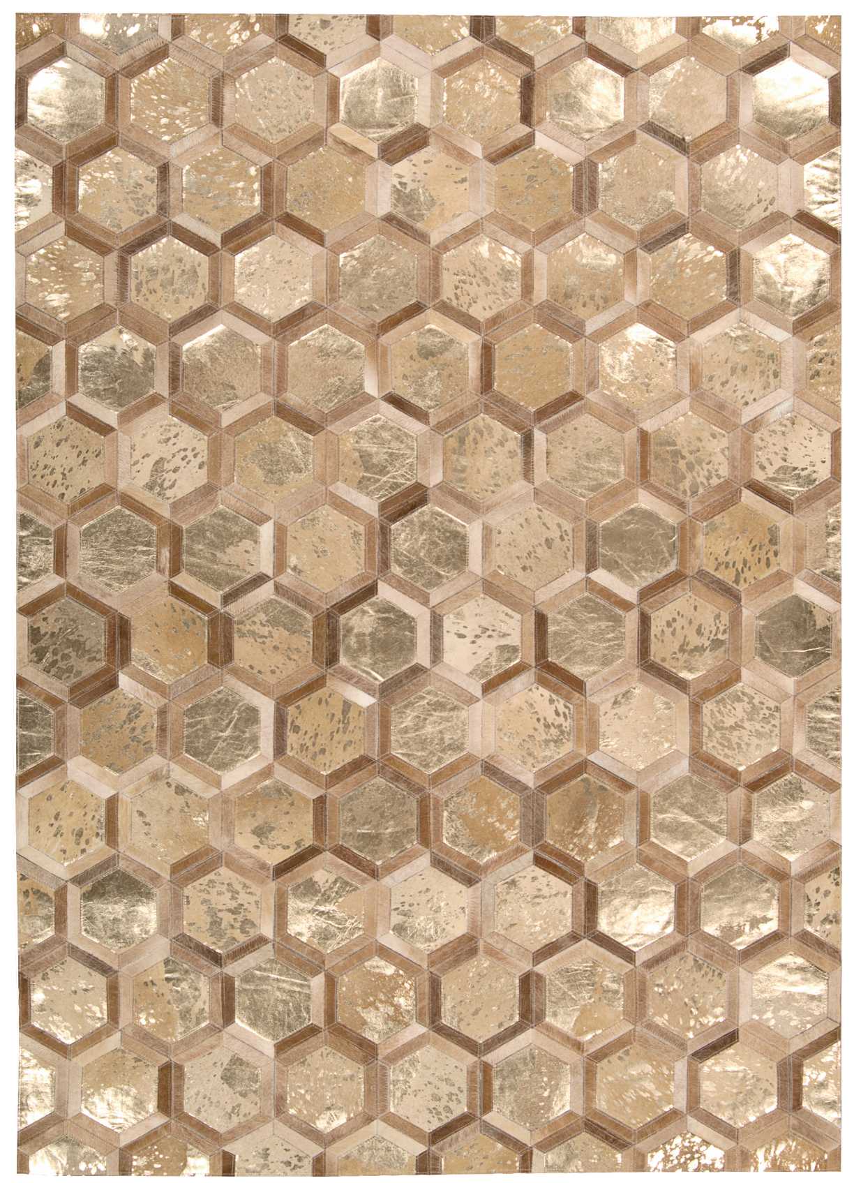 Michael Amini City Chic 5'3" x 7'5" Amber Gold Modern Indoor Rug