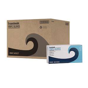 Boardwalk, General Purpose Gloves, Vinyl, 2.6 mil, Powder Free, S, Clear