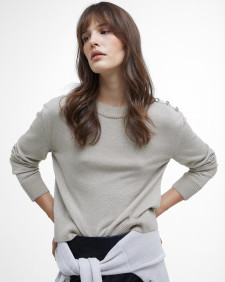 Jade Crew Neck Jumper Silver Cloud