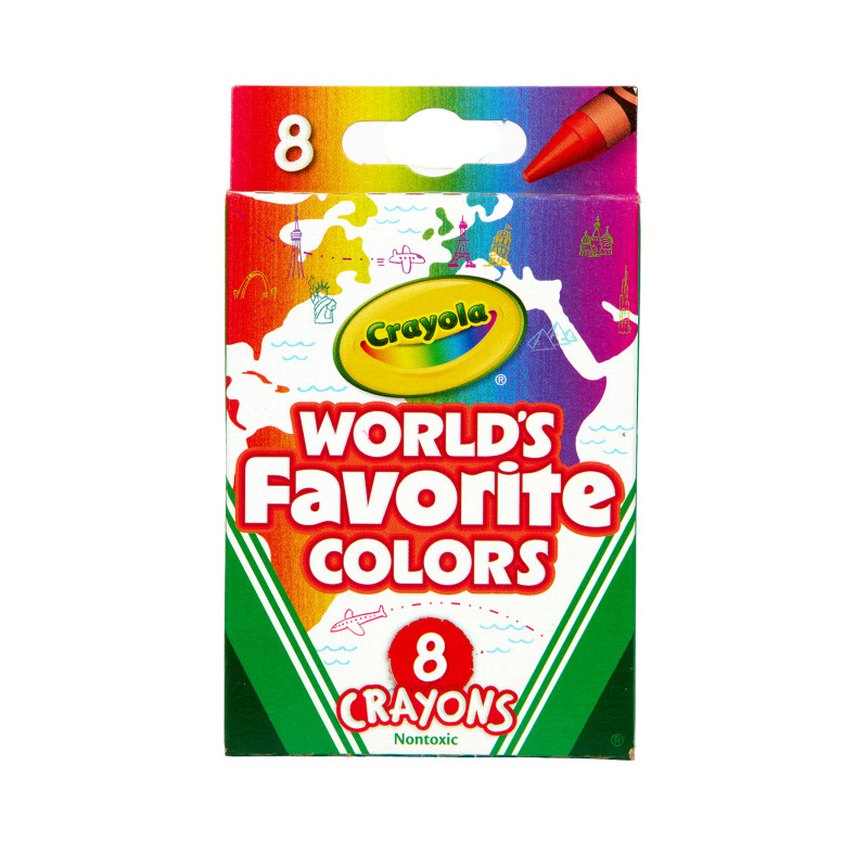 World's Favorite Colors Crayons, 8 Count