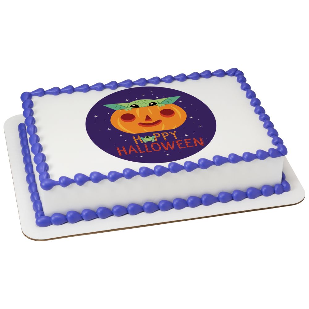 Image Cake STAR WARS™ The Mandalorian Grogu Happy Halloween