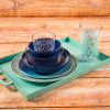Confetti 24 ounce Soup Bowl, Blue, 6-piece set