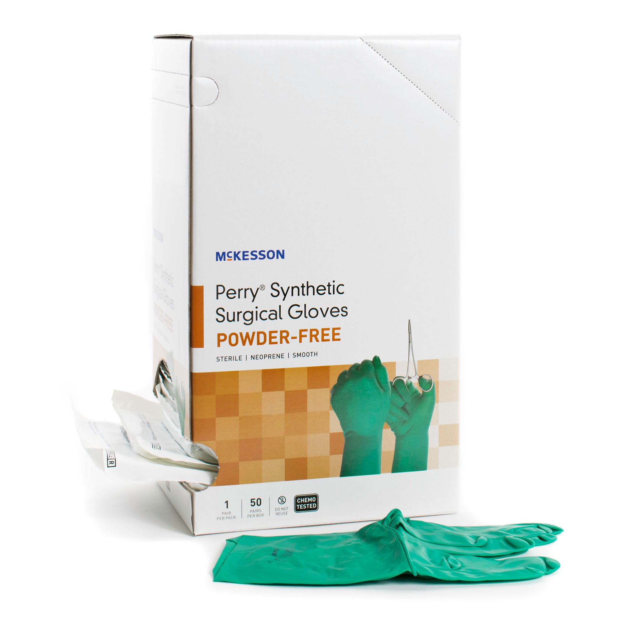 McKesson Perry® Performance Plus Polychloroprene Surgical Glove, Size 9, Green