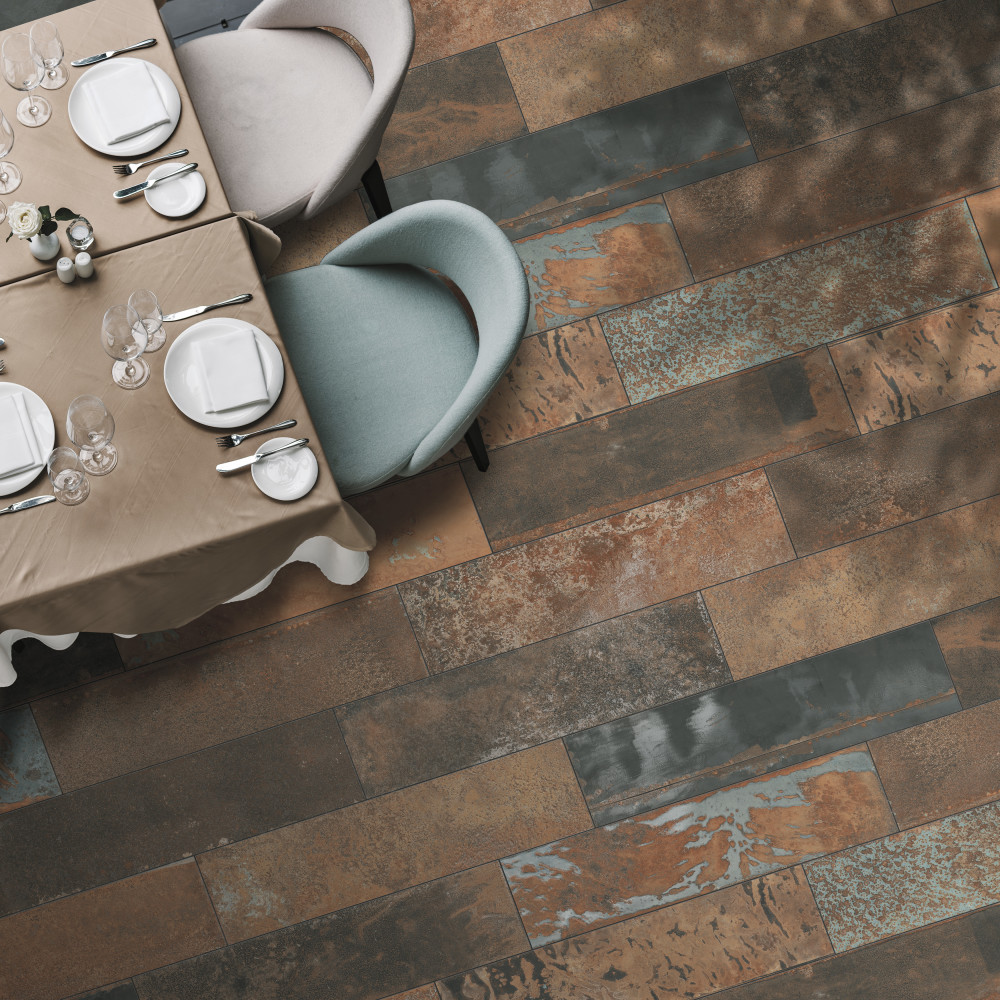 Maheno Mix 8-1/2 in. x 35-1/2 in. Porcelain Floor and Wall Tile