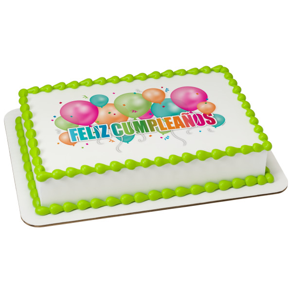 Feliz Cumpleaños PhotoCake® Edible Image®