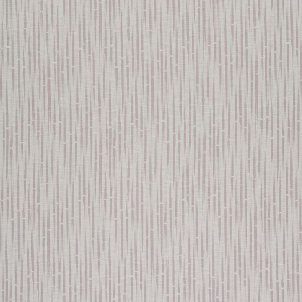 Fabric-textured neutral wallpaper with thin, staggered vertical dash-stripes; covering a flat wall surface, repeating uniformly; subtle contrast and soft, even lighting with no other visible furnishings or view.