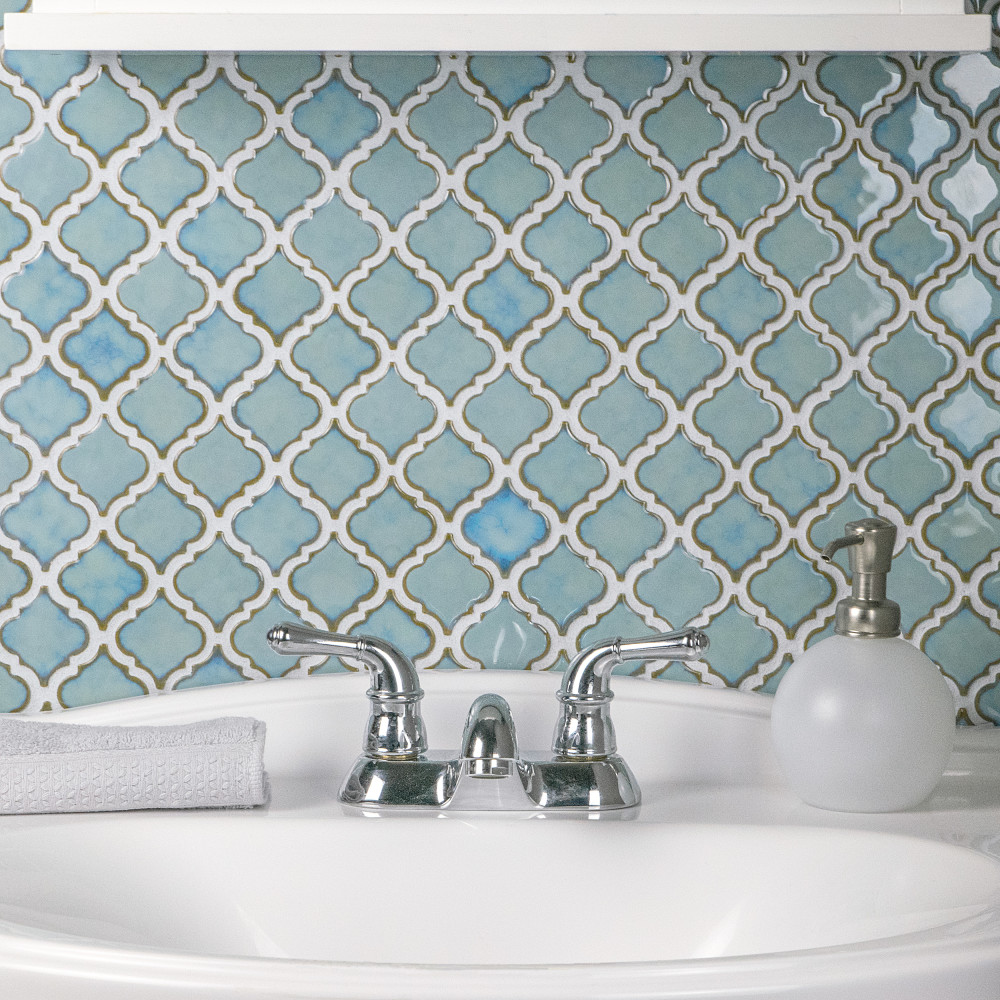 Hudson Tangier Marine 12-3/8 in. x 12-3/8 in. Porcelain Mosaic Tile
