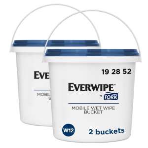 Tork, Everwipe® Reusable Mobile Wet Wipe Buckets, White