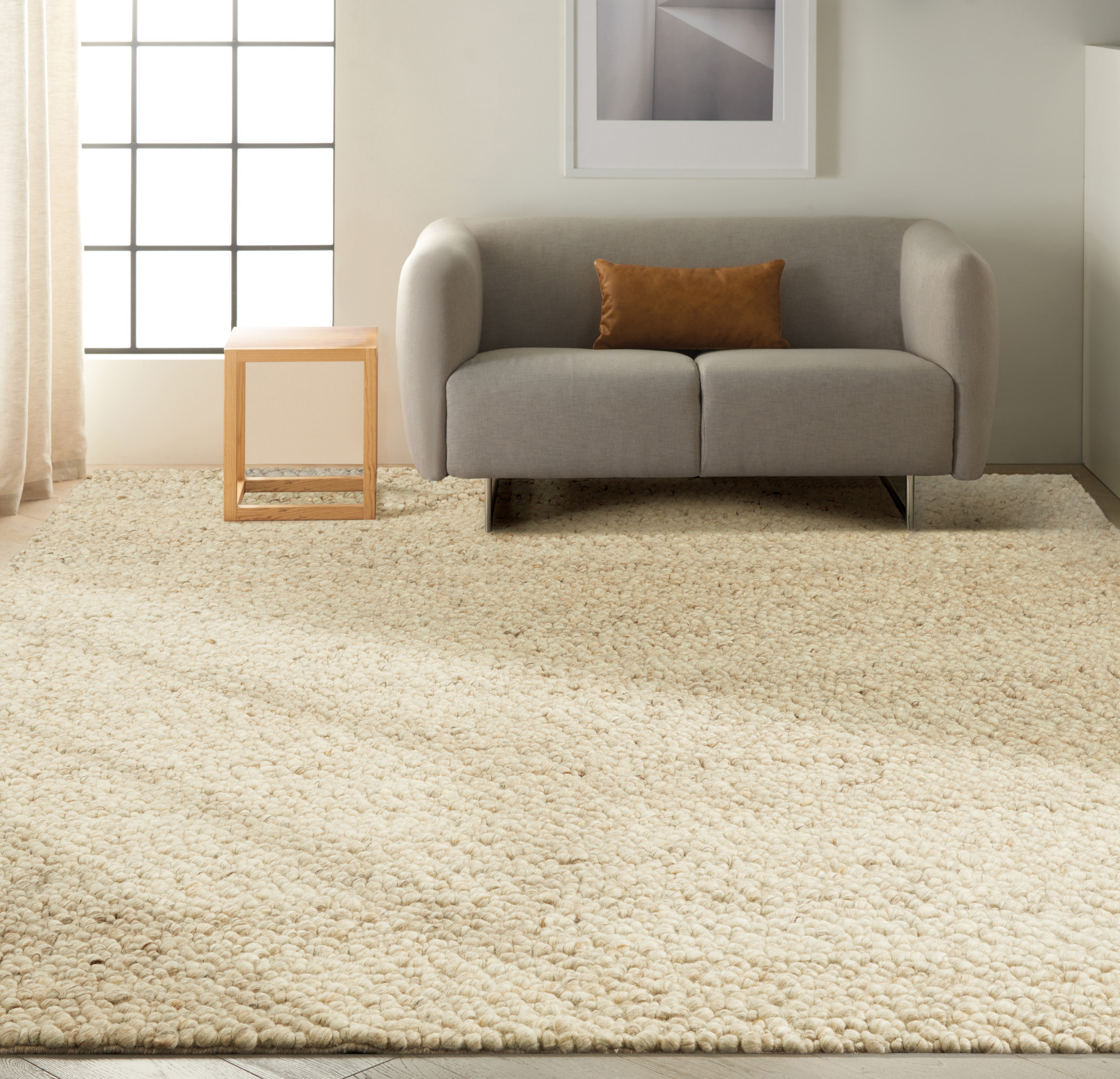 Calvin Klein Riverstone 8' x 10' Ivory Farmhouse Indoor Rug