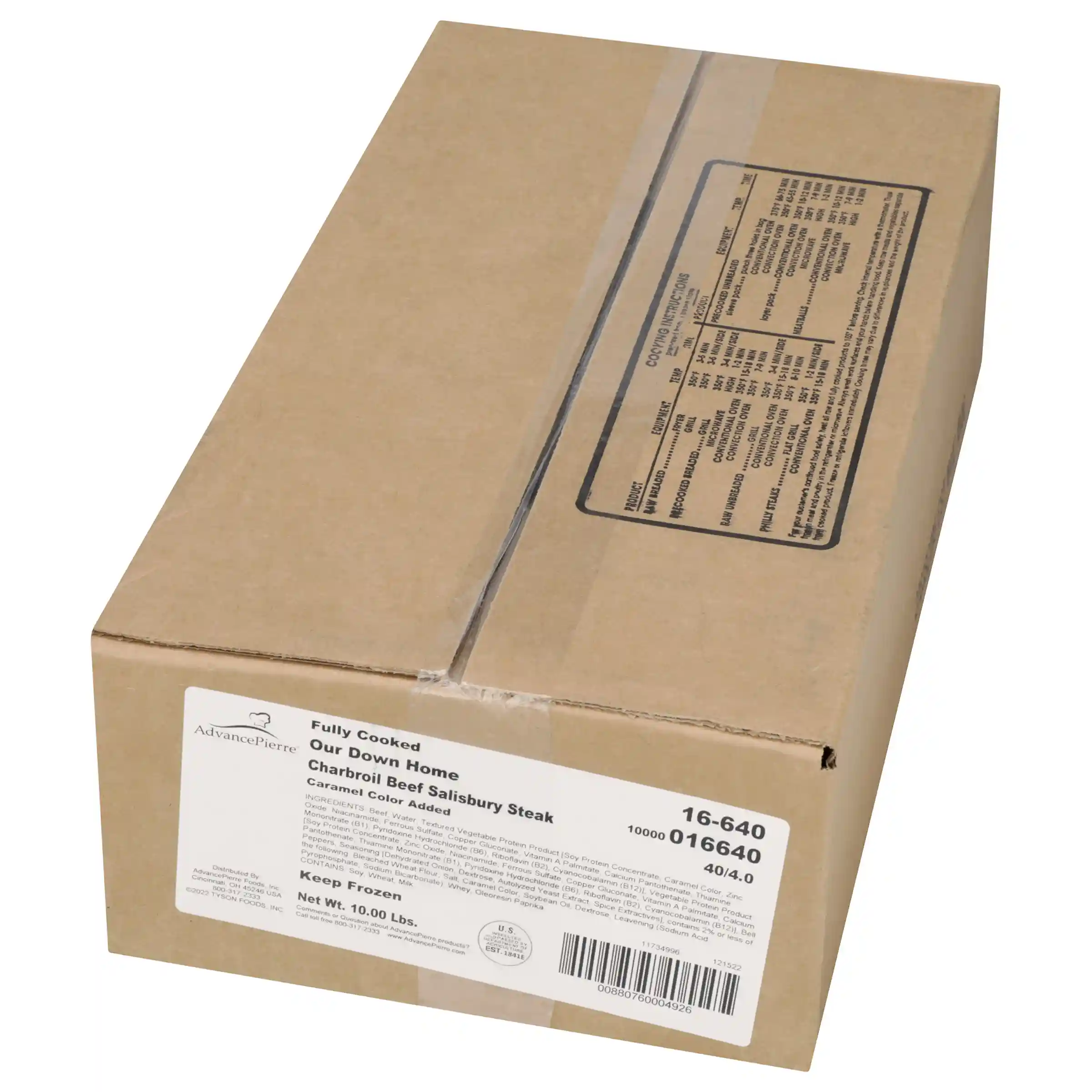 AdvancePierre™ Fully Cooked Down Home Charbroil Beef Salisbury Steak, 4 oz_image_5