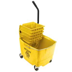 Impact, White Premium Combo, 35qt, Mop Bucket w/ Sidepress Wringer, Yellow