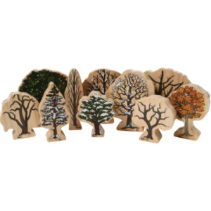 Trees of All Seasons Wooden Blocks - Set of 10 - Ages 2+